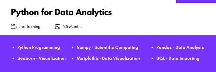 Python For Data Analytics tools