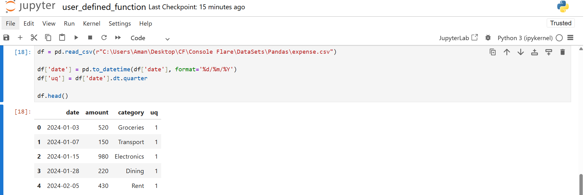 Converting Calendar Quarter to Indian Financial Quarter