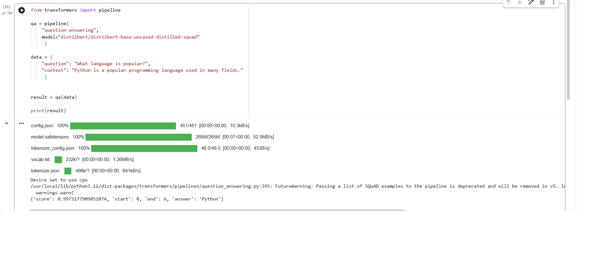 Question answering reads a passage and finds the answer inside it