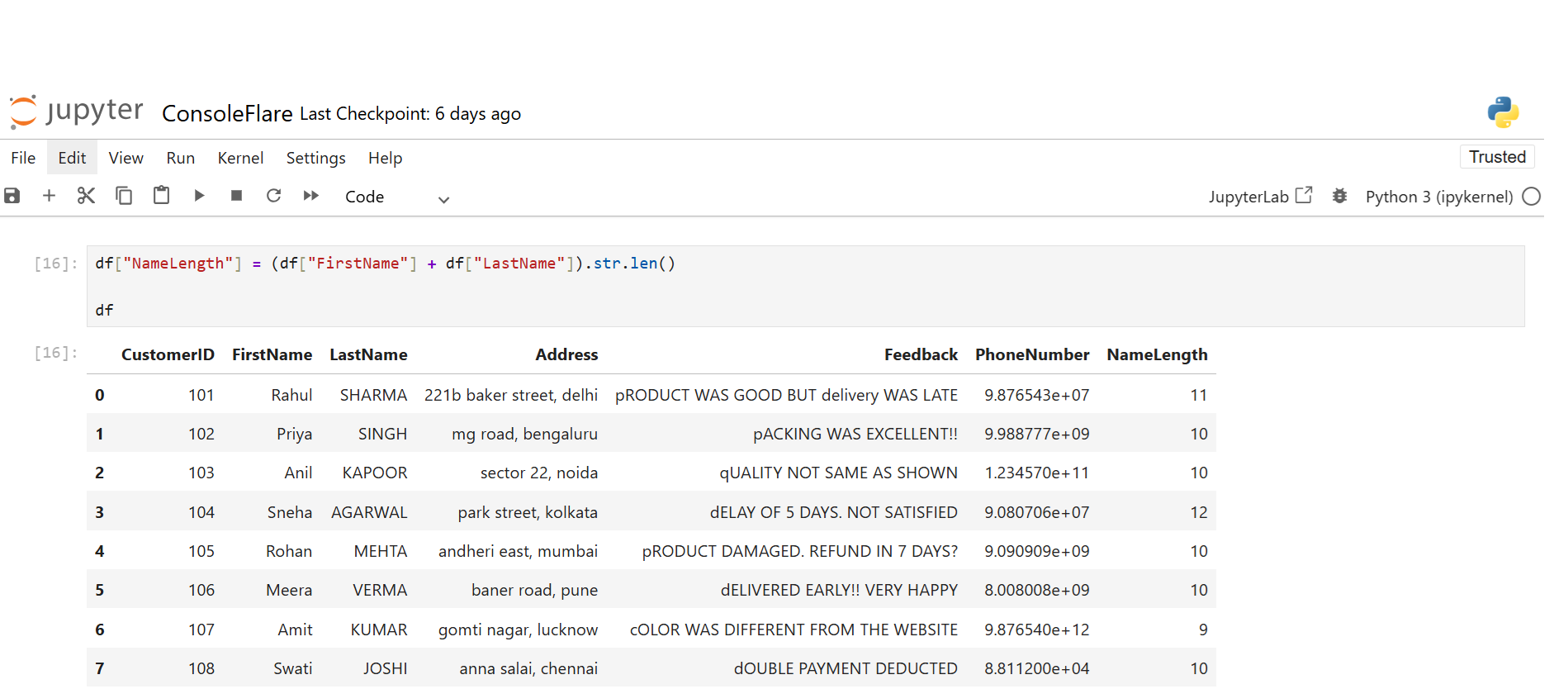 Find Text Length Using Pandas String Functions