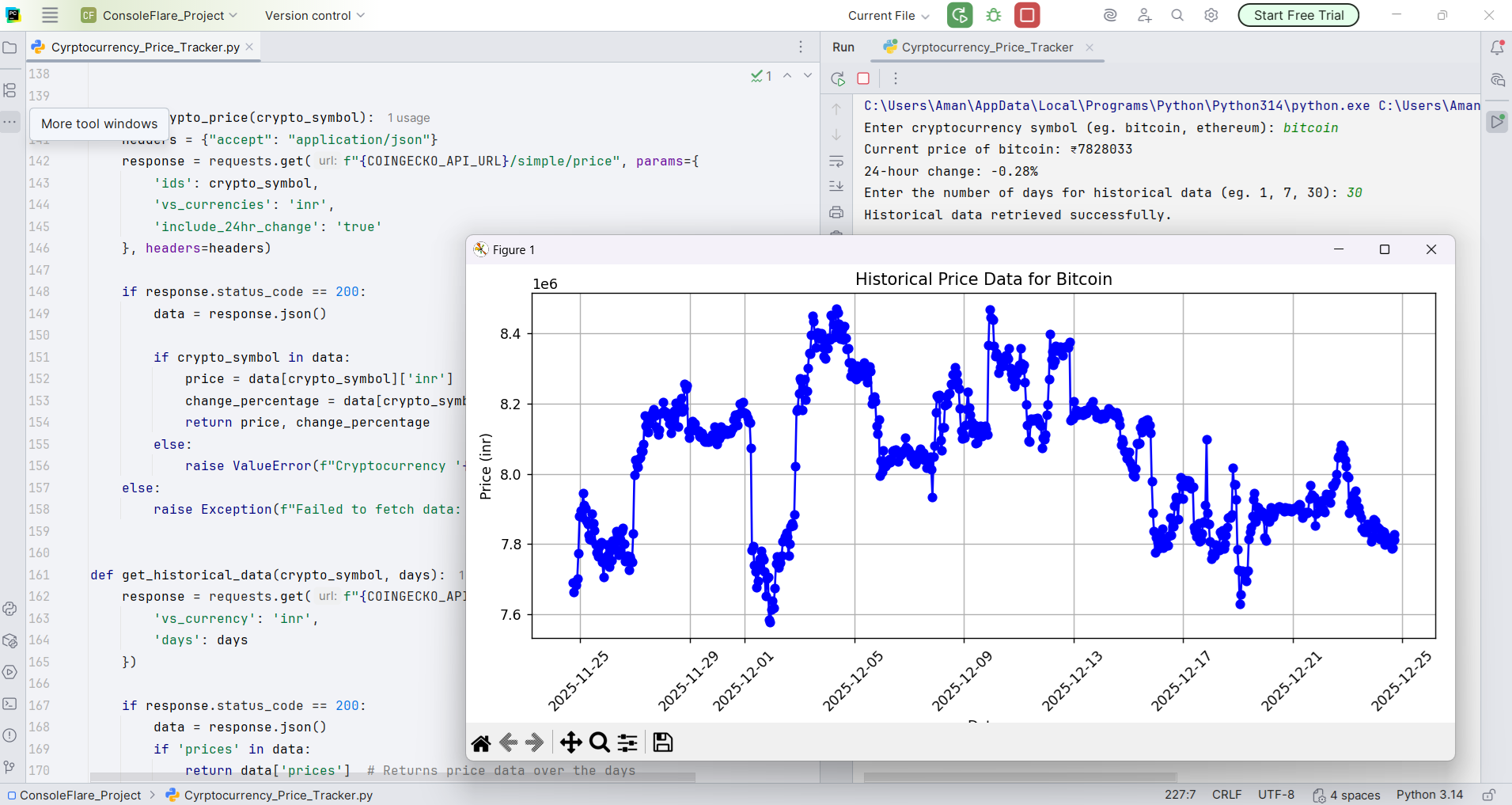 Step-by-Step Code Explanation for Cryptocurrency Price Tracker Python