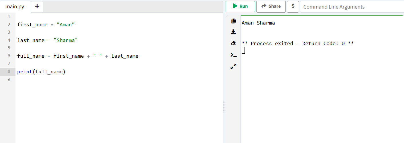 Python String Concatenation